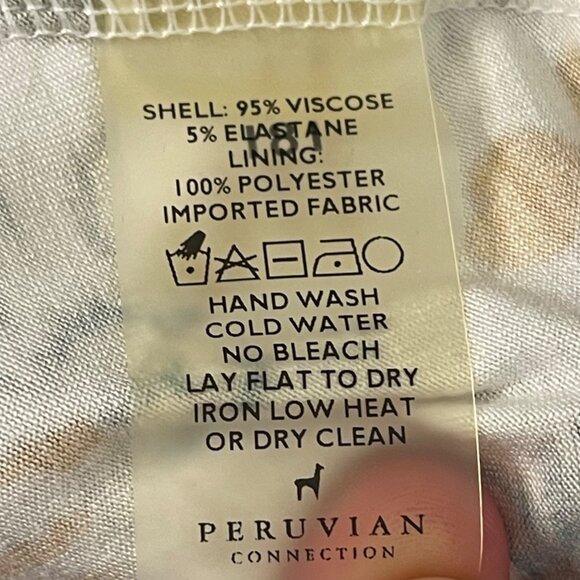 Floral A-Line Dress By Peruvian Connection size Small orange, green, brown - Picture 3 of 6